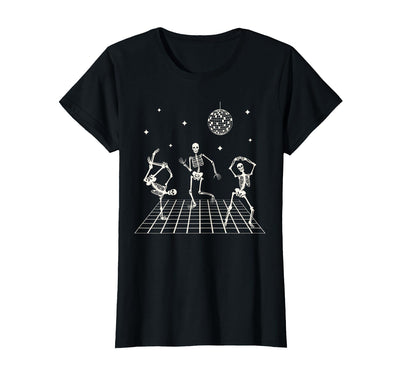 Sollomio Skeletons Dancing at The Club with a Disco Ball Halloween T-Shirt