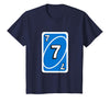 UNO Halloween Blue 7" Card T-Shirt - Navy Blue