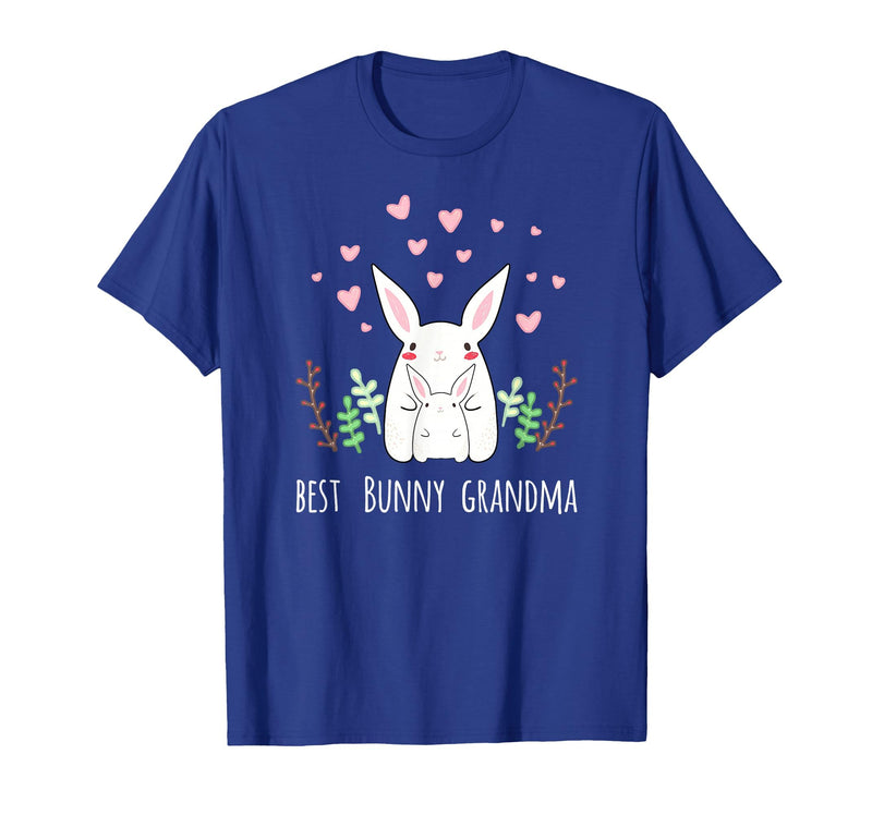 Cute Bunny Grandma Rabbit Grandmother T-Shirt in Royal Blue