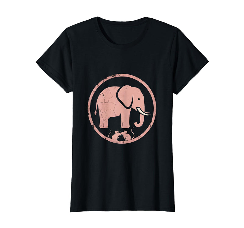 Mademark Be Kind Elephant and Mouse Gentle Touch Design T-Shirt - Women - Black