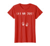 Spooky Halloween Costume Outfit Vintage Let Me Out Pregnancy Hand Print Pregnant Halloween T-Shirt - Red