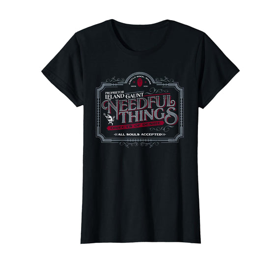 Nemons Gothic Horror Graphic Logo | Needful Things Devil T-Shirt T-Shirt - As Pictured