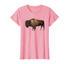 Altes Büffel-Design Buffalo Vintage Retro American Bison T-Shirt - Pink