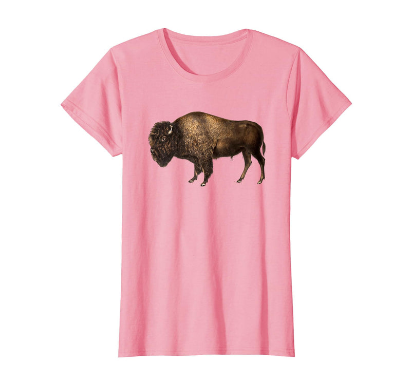 Altes Büffel-Design Buffalo Vintage Retro American Bison T-Shirt - Pink