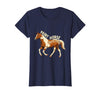 Mademark Paint Horse Painted Soul Equestrian Design T-Shirt - Navy Blue