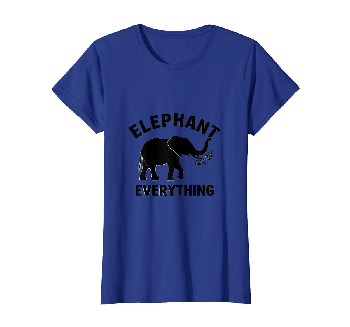 Mademark Elephant Everything Minimalist Animal Lover Design T-Shirt - Women - Royal Blue