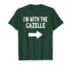 ShirtZilla I'm with The Gazelle Halloween Gazelle T-Shirt - Dark Green