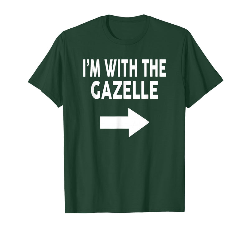 ShirtZilla I'm with The Gazelle Halloween Gazelle T-Shirt - Dark Green