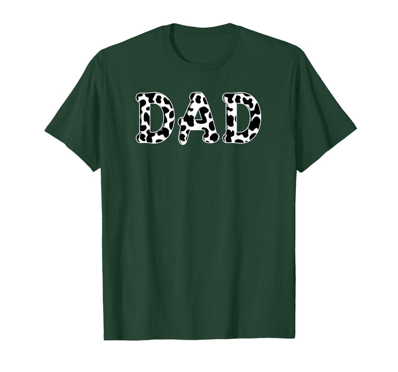 Cow Pattern Print Family Matching Birthday Apparel Cow Dad Birthday Family Matching Girl Boy Farm Birthday T-Shirt - Dark