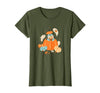 Disney Winnie The Pooh Halloween Cute Eeyore Pumpkin Patch T-Shirt - Olive Green