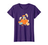 Disney Winnie The Pooh Halloween Cute Eeyore Pumpkin Patch T-Shirt - Purple