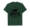 Funny Farmer Gift for Simmental Cattle Cow Farmer - Simmental Cattle T-Shirt - Dark Green