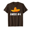 Matching Halloween Costumes Amigo #4 Halloween Group Matching Costume Funny Mexican Amigo #4 T-Shirt - Brown