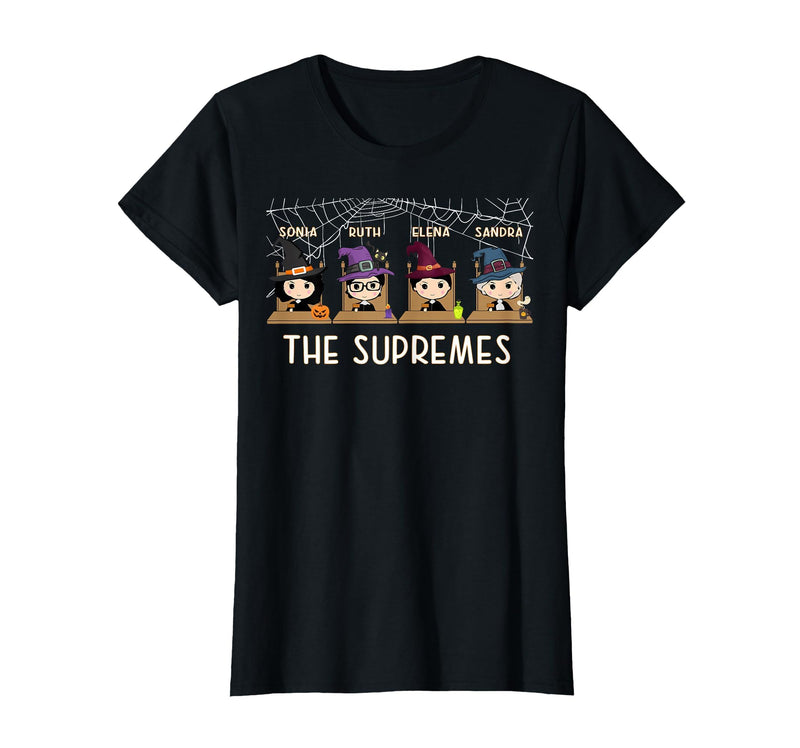 RBG Supremes Court cute gift THE SUPREMES Halloween Cute Woman Supreme Court Justices RBG T-Shirt - Black