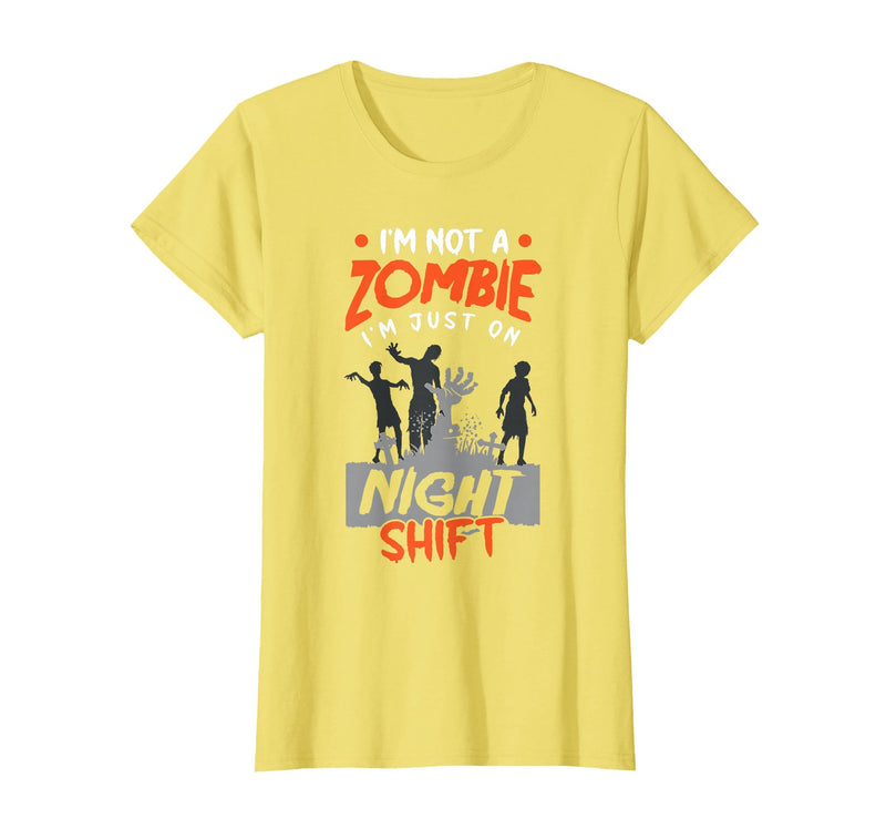 The Shift Worker - Night Shift Worker Design Night Shift Worker Halloween Funny Pun T-Shirt - Lemon Yellow