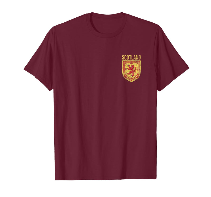 SCOTLAND COAT OF ARMS LION SCOT SCOTTISH Scottish Lion Emblem Scotland Flag Coat of ARMS Independence T-Shirt - Burgundy