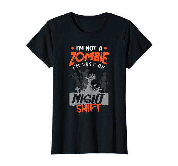 The Shift Worker - Night Shift Worker Design Night Shift Worker Halloween Funny Pun T-Shirt - Black