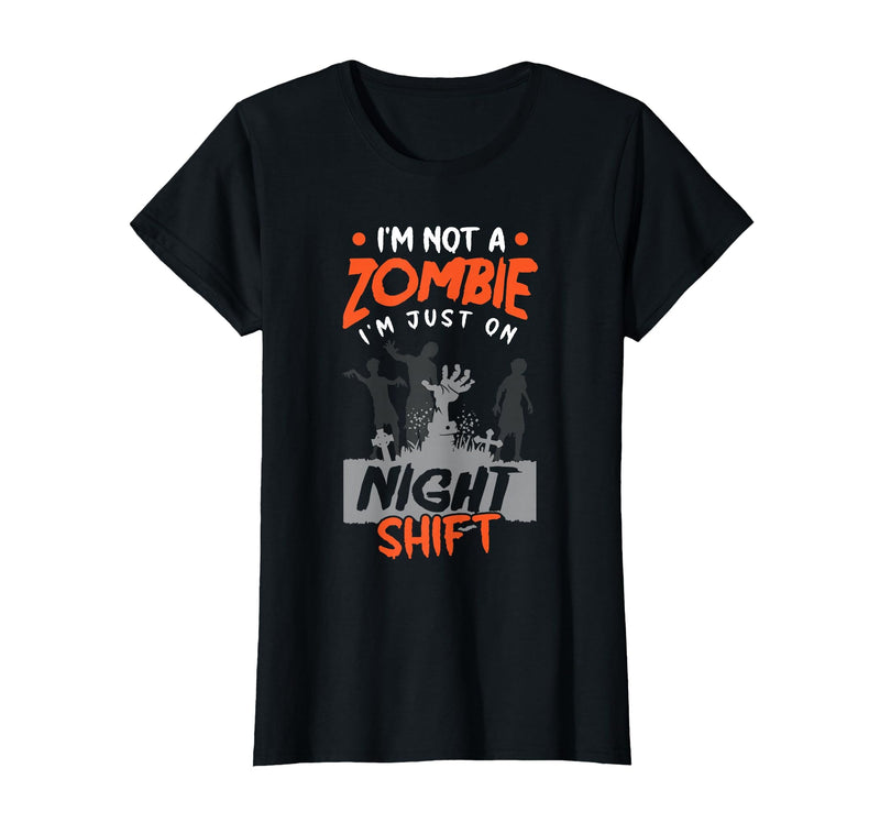 The Shift Worker - Night Shift Worker Design Night Shift Worker Halloween Funny Pun T-Shirt - Black