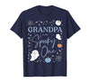 Spooky One Birthday Blue Boy 1st First Halloween Grandpa of the Spooky One First Birthday Boy 1st Halloween T-Shirt - Navy