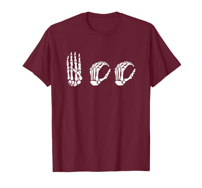 Deaf Halloween ASL Costume Boo Hands ASL Halloween Skeleton Hand American Sign Language Boo T-Shirt