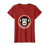 Mademark Chaos Is My Cardio Funny Monkey Design T-Shirt - Women - Cranberry Red