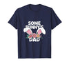 Some Bunny's Dad, Funny Cute Rabbit Family Birthday T-Shirt in Navy Blue
