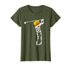 Funny Skeleton Golf Halloween Costume Golf Skeleton Pumpkin Halloween Shirt T-Shirt - Olive Green
