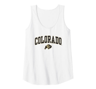Colorado Buffaloes Arch Logo White Tank Top