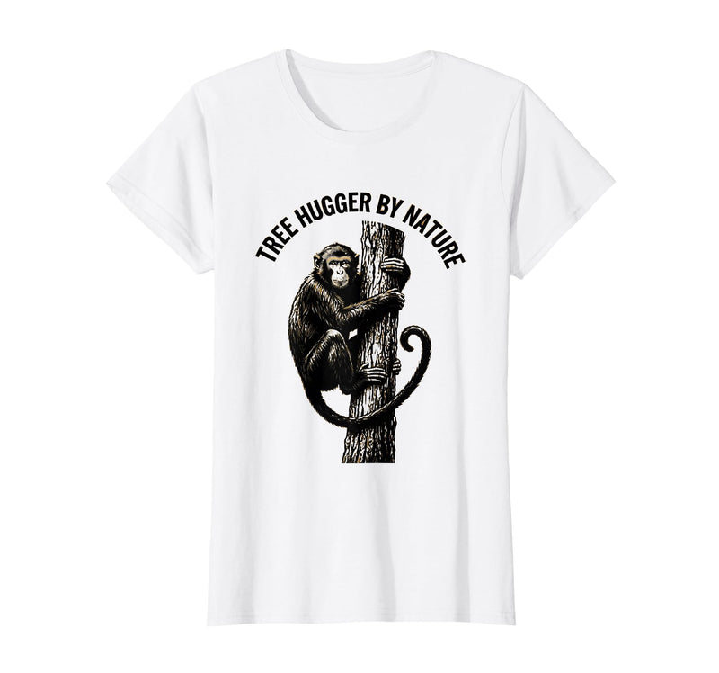 Mademark Tree Hugger By Nature Monkey Design T-Shirt - Women - White