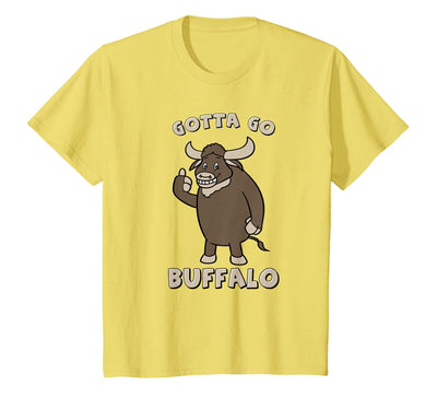 Cow Gotta Go Buffalo Funny Cartoon Bison Pun T-Shirt