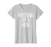 Funny Halloween Group Matching Costumes Idea Pretend I'm A Nun Costume Family Funny Halloween Party T-Shirt - Silver Grey