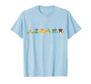 Disney Princess Pumpkins Fall Autumn Lineup of Princesses T-Shirt - Baby Blue