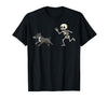 Pitbull Halloween Costume Funny Pitbull Skeleton Hand Halloween T-Shirt - Black