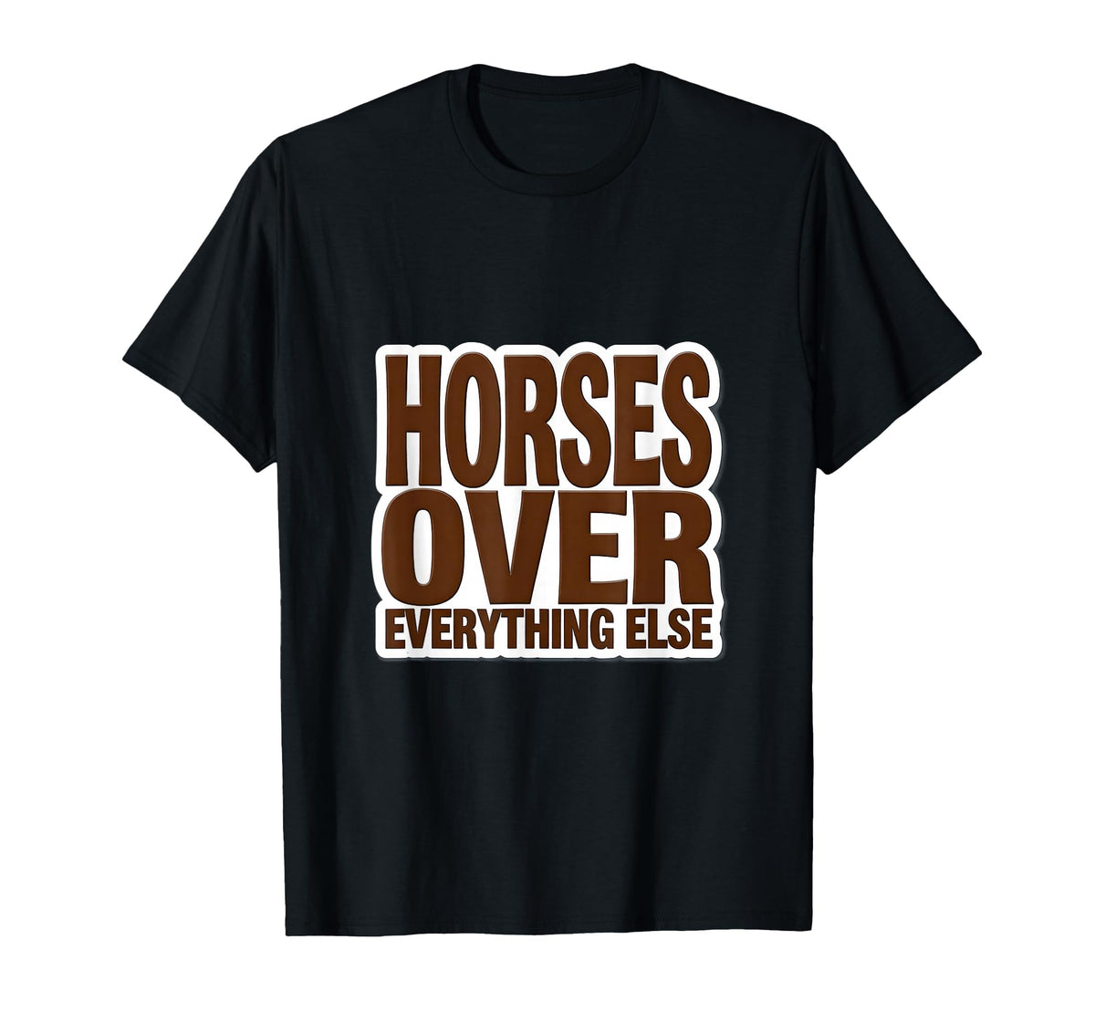 Mademark Horses Over Everything Equestrian Design T-Shirt - Men - Black