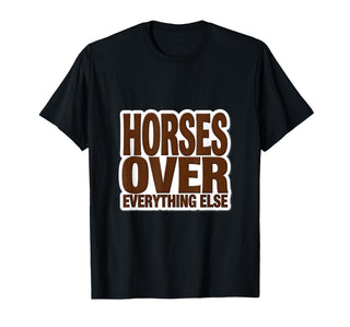 Mademark Horses Over Everything Equestrian Design T-Shirt - Men - Black