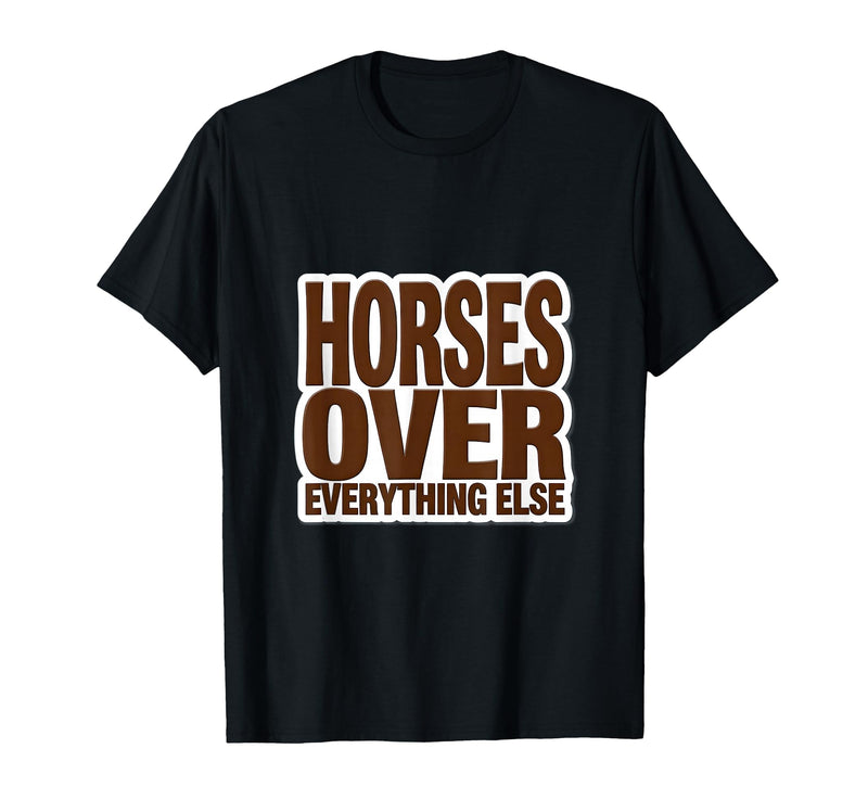 Mademark Horses Over Everything Equestrian Design T-Shirt - Men - Black