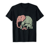 Mademark Mama Elephant Guiding Calf Through Water T-Shirt - Men - Black