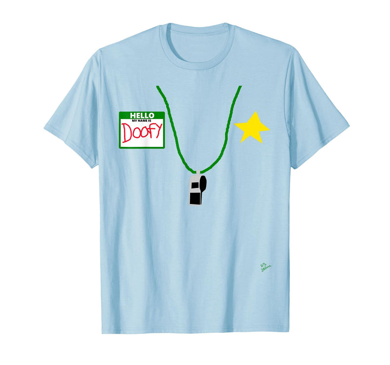 halloween costumes by Jean Olivier Funny Halloween Officer tee - doofy Costume Halloween T-Shirt - Baby Blue