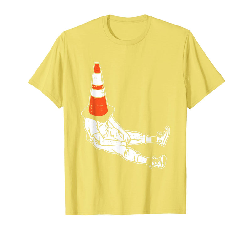 Halloween Shirts Traffic Cone Men Women Kids Traffic Cone Halloween Costume Funny Lazy Men Women Kids T-Shirt - Lemon Yellow