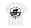 Funny Farmer Gift for Simmental Cattle Cow Farmer - Simmental Cattle T-Shirt - White