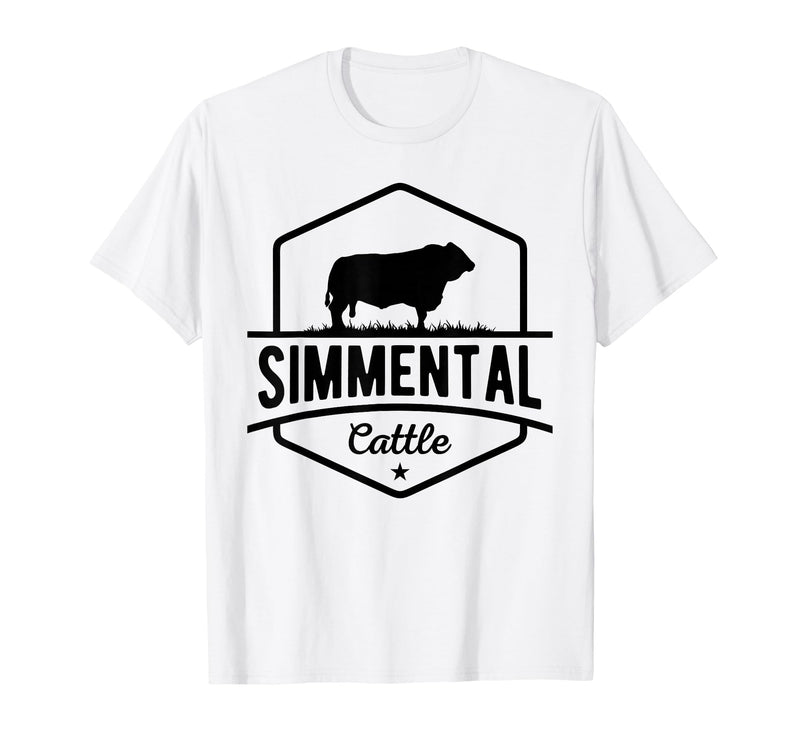 Funny Farmer Gift for Simmental Cattle Cow Farmer - Simmental Cattle T-Shirt - White