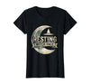 Mademark Resting Witch Face Halloween Design T-Shirt - Black