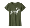 Halloween Corgi Skeleton Spooky Costume Corgi Skeleton Halloween T-Shirt - Olive Green
