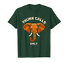 Mademark Trunk Calls Only Funny Elephant Design T-Shirt - Men - Dark Green