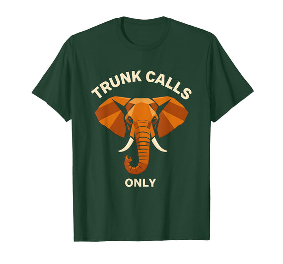 Mademark Trunk Calls Only Funny Elephant Design T-Shirt - Men - Dark Green