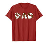 Cow Print For Family Matching Outfits DAD Cow Brown White Animal Print, Cow Pattern Farmer DAD T-Shirt - Cranberry Red