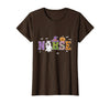 Halloween Nurse Costume Scrub Top Ghost Pumpkin Nurse Halloween Ghost Pumpkin Costume Nurse Halloween T-Shirt - Brown