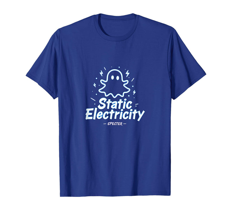 Mademark Ghost & Spirits - Ghost (99 Problems All) T-Shirt - Royal Blue-halloween Static Electricity Ghost Atmosphere