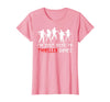 Zombie Dance Costume Halloween Party Tee Funny Zombie Halloween Shirt I’m Just Here to Thriller Dance T-Shirt - Pink