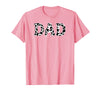 Cow Pattern Print Family Matching Birthday Apparel Cow Dad Birthday Family Matching Girl Boy Farm Birthday T-Shirt - Pink